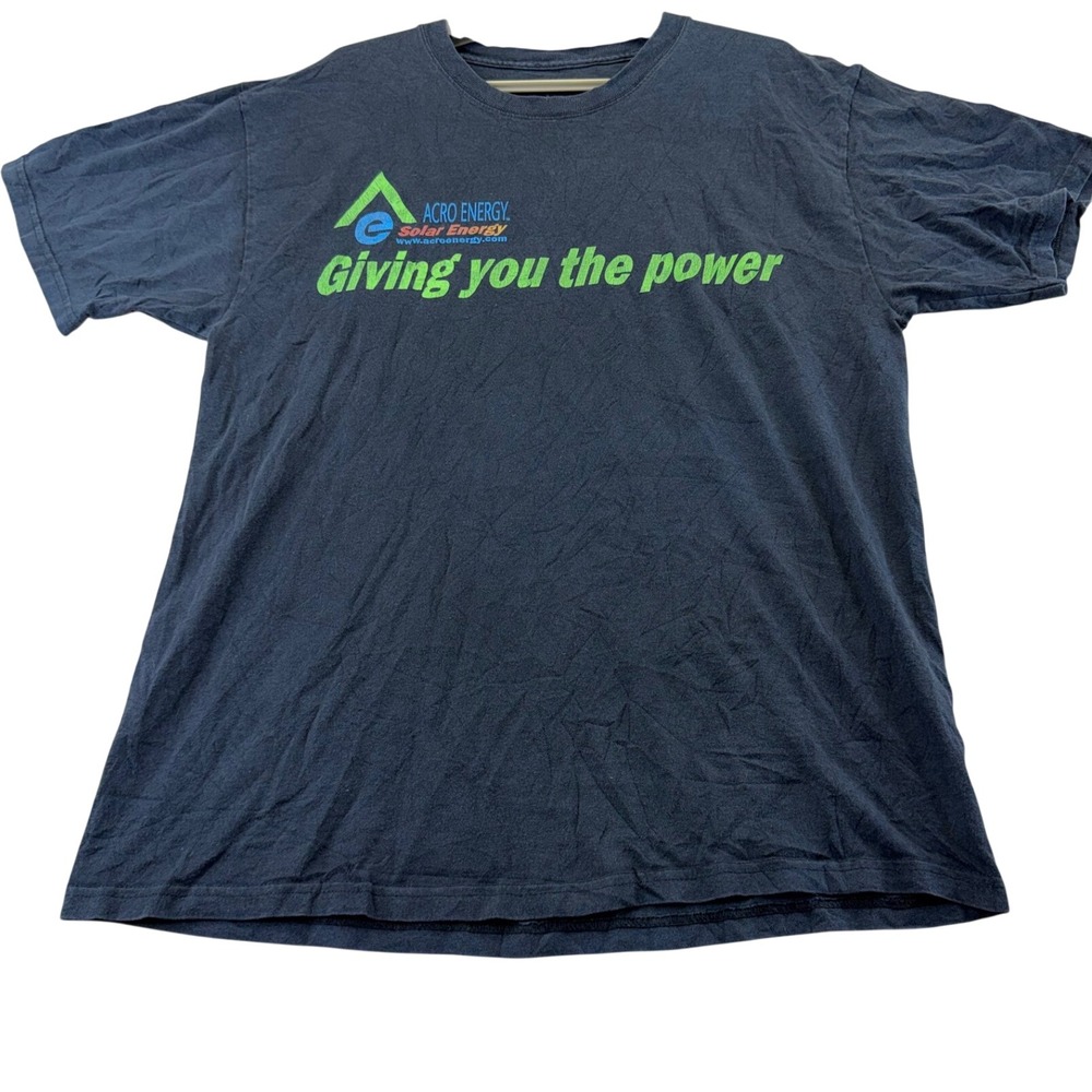 Hanes T-Shirt Mens L Black Acro Energy Lawson Bros Racing Graphic Short Sleeve